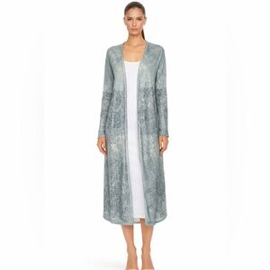 Piazza Sempione Silk Blend Printed Duster Cardigan Made in Italy Elegant Layer